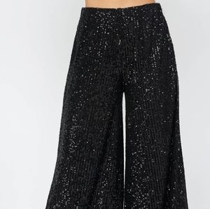Black sequins plazzo pants